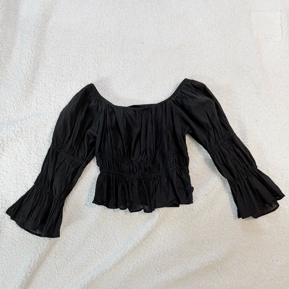 Elegant Black Women's Off-Shoulder Top